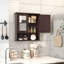 Armoire de rangement murale en bois avec miroir-1627200048