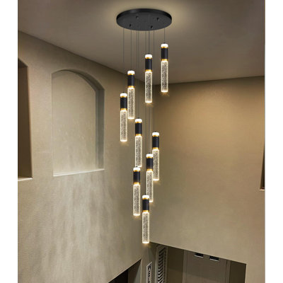 9-light Modern Dimmable Led Crystal Chandelier