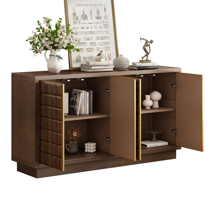 Galadriel 58.6'' Wide Sideboard Buffet with Adjustable Shelves, Brown