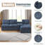Canapé modulaire rembourré 107,9 po Cloud avec coussin double couche et poches latérales-1651499728