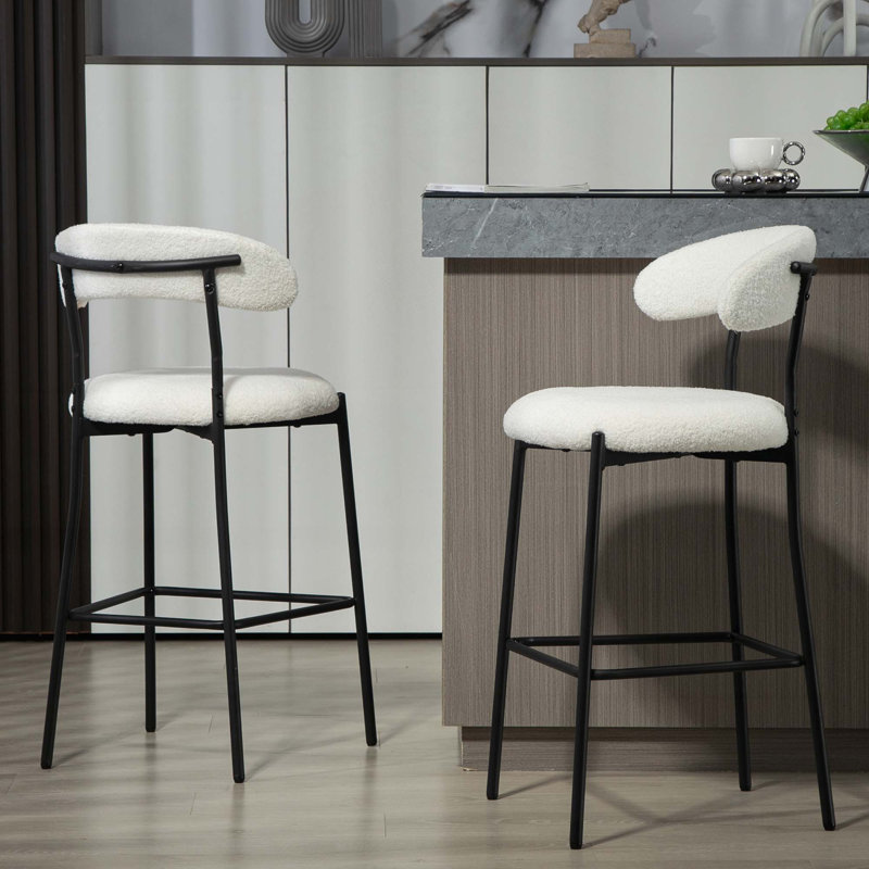 Tabouret de bar 26 po Keymarion, Blanc, 2