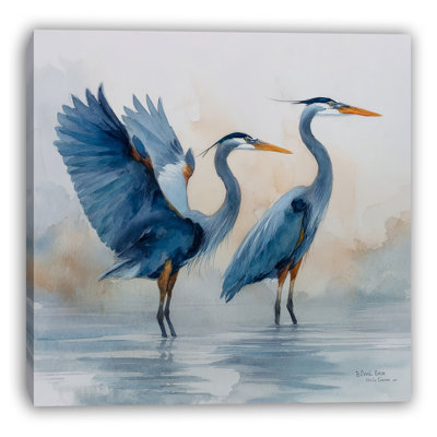«Still Companions Heron», art mural sur toile tendue