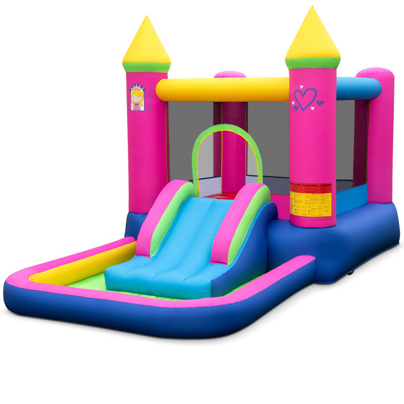 Château gonflable pour enfants avec glissade sans ventilateur