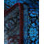 Tapis bleu noué à la main Mazarine, unique en son genre - bleu