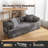 80.5'' Mordern Convertible Sleeper Sofa Corduroy Loveseat Sofa Bed, Foldable Floor Couch-1439612174