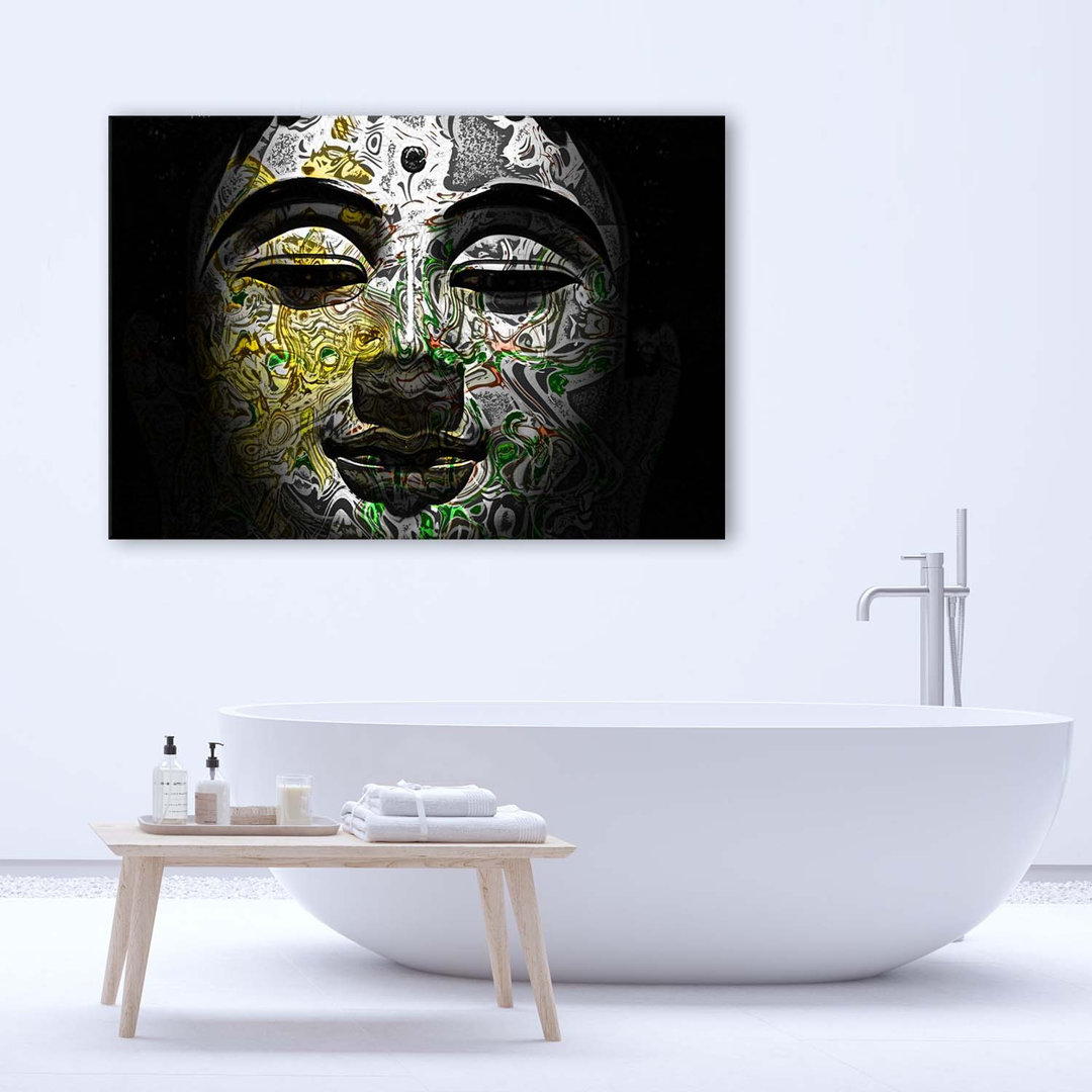 Leinwandbild Abstract Buddha Painting Face