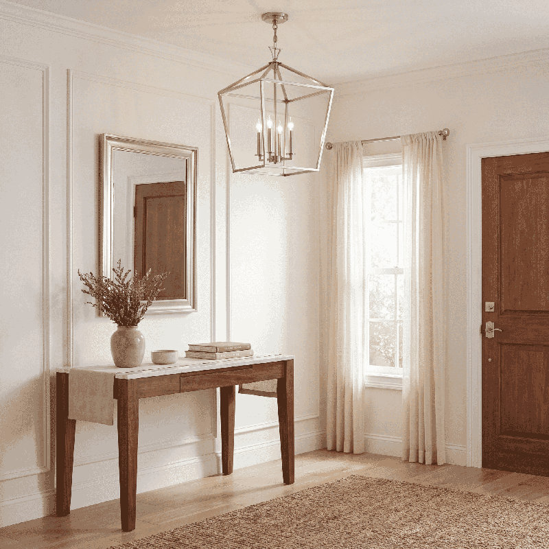 Hastings 4-Light Chandelier, Matte Black