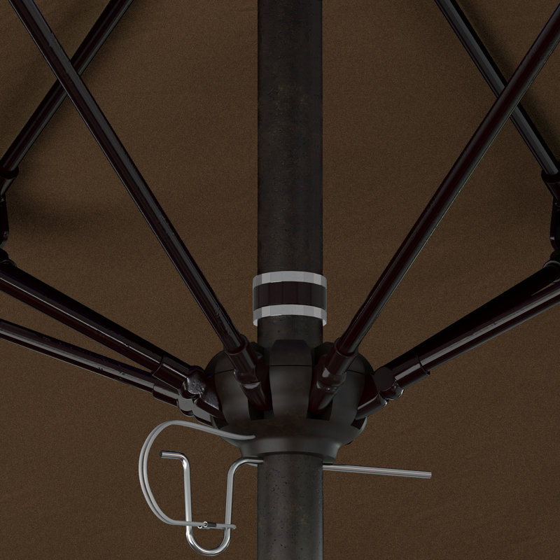 Parasol de marché 90 po Sunbrella, Bronze, Sunbrella® teck bruyère