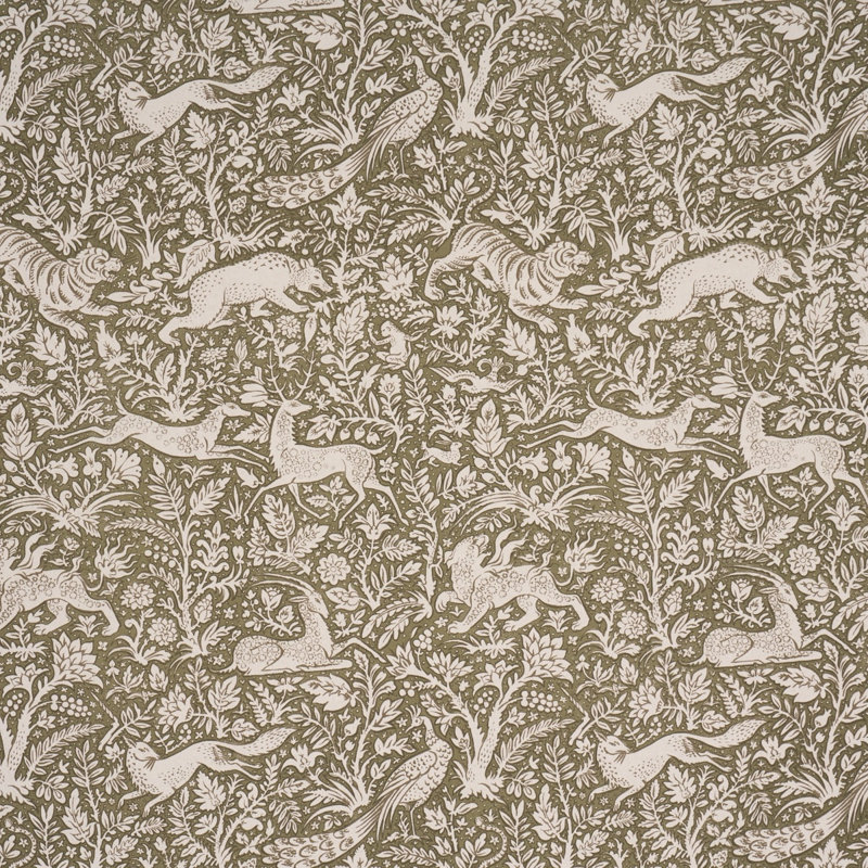 Khan's Park Fabric, Khaki Olive