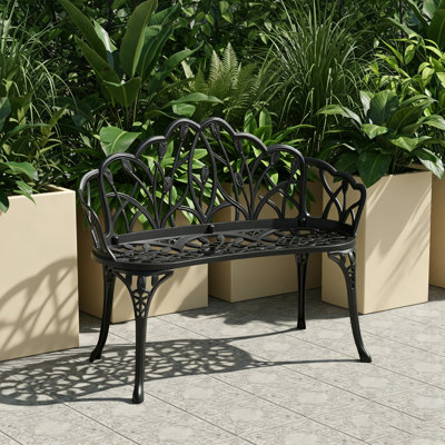 Sleek Aluminum Outdoor Loveseat For Modern Patios by Red Barrel Studio