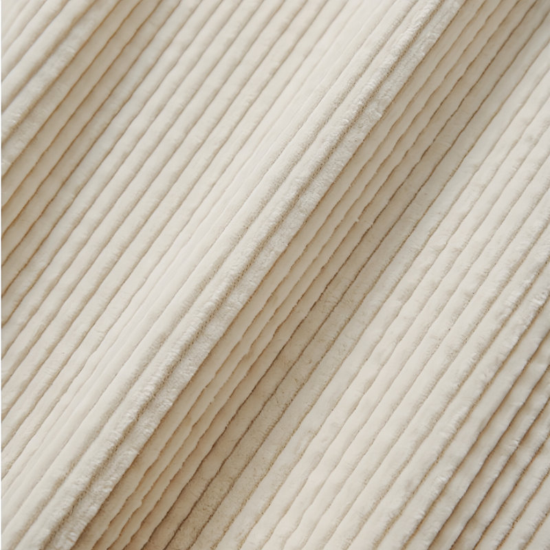 Chaise berçante moderne rembourrée, Blanc cassé