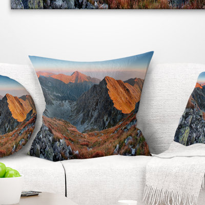 Rocky Slovakia Mountains - Landscape Printed Pillow