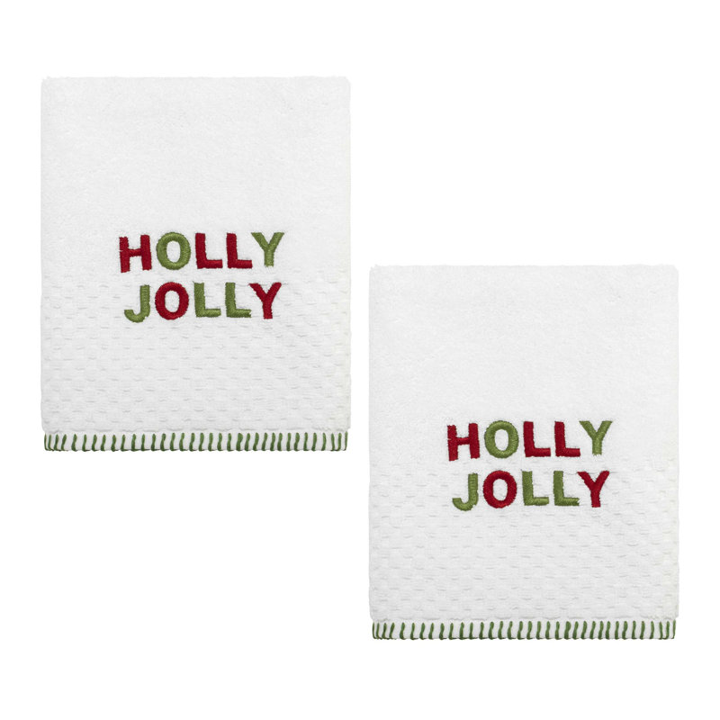  Holly Jolly 2-Pack Hand Towel Set