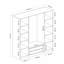 Armoire moderne avec de nombreuses tablettes, chêne doré et gris foncé, 70,9 x 82,7 x 20,5 pouces | 100% panneau de particules enduit de mélamine, épaisseur: 0,7 pouce | Solution de rangement élégante pour toute chambre à coucher ou espace de vie