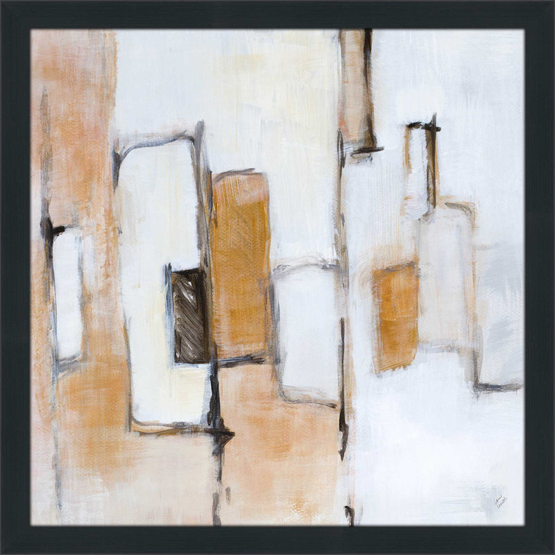 «Vendredi après-midi II», reproduction de peinture à l'aquarelle, H 25,5 po x l 25,5 po x P 1 po, Cadre espresso