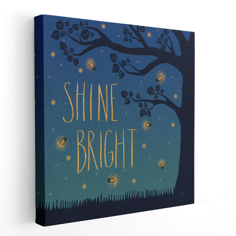Twilight Fireflies II - reproduction d'art sur toile, H 16 po x l 16 po