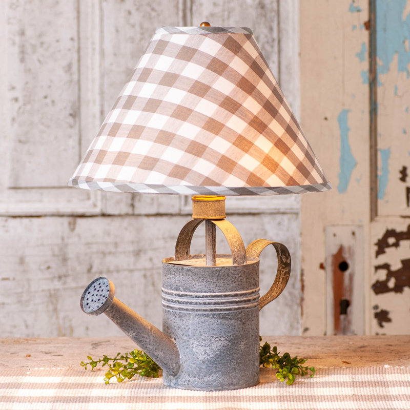 Lampe de table en métal Anelah, Blanc