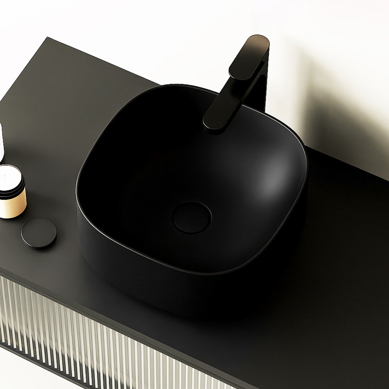 Bloom 40.40 Countertop (Vessel) Bathroom Sink Matte Black, Matte Black