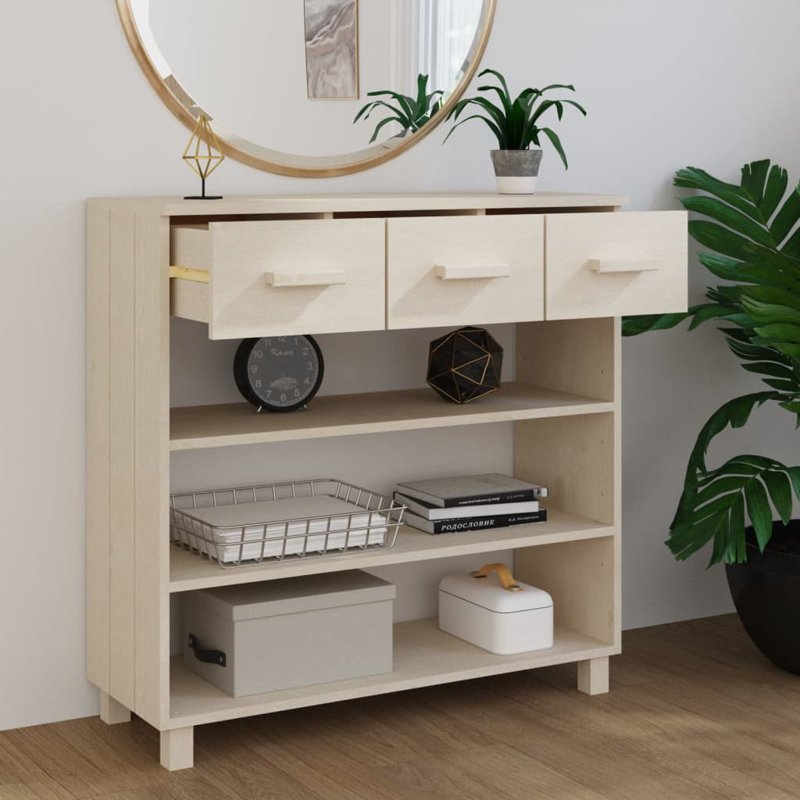 Hassanah 90 cm W Console Table, Honey Brown
