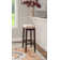 Claridge Counter & Bar Solid Wood Backless Stool with Upholstered Seat