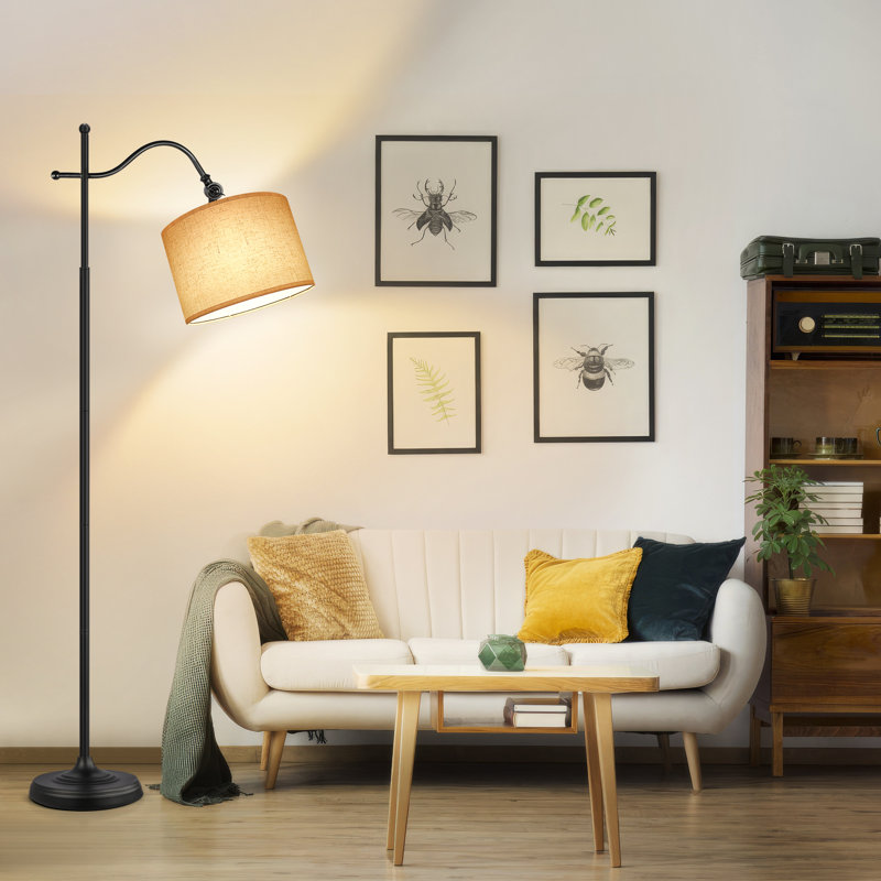 Mildreth 67'' Dimmable Arched/Arc Floor Lamp with Remote Control