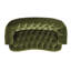 Causeuse Chesterfield La Rosa, velours performance vert olive