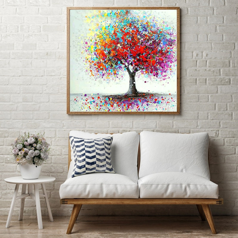 Colourful Tree - No Frame Painting on Canvas