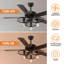 Ventilateur de plafond rustique avec lumière