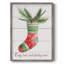Comfy Cozy Stocking I, reproduction encadrée - bois massif-1097430491