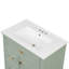 Ensemble de meuble-lavabo transitionnel avec lavabo en céramique, structure en bois massif, tiroir rabattable, tiroirs latéraux et armoire de rangement-133210268-133210270