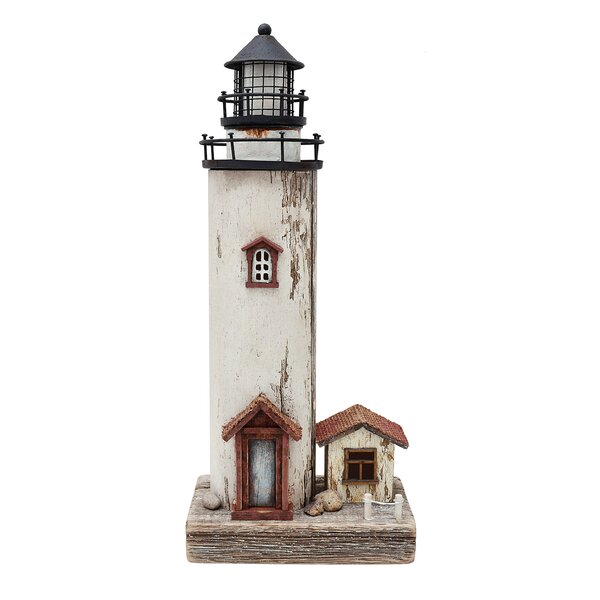 Lighthouse Red & White Stripe Window Thermometer Large