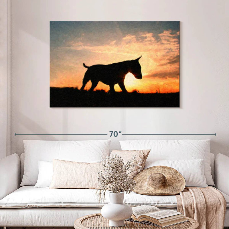 Brampt Bull Terrier At Sunset