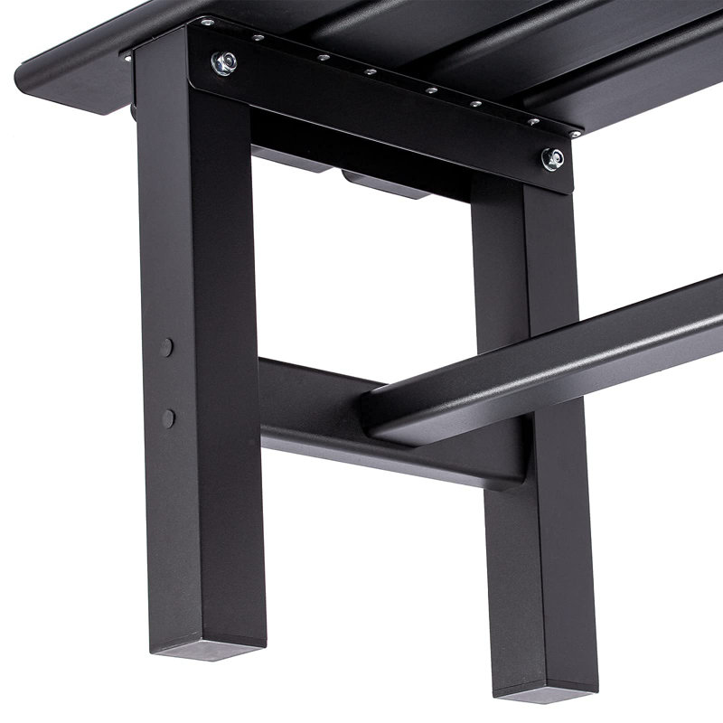 Banc d'extérieur en métal Nikoma, Noir