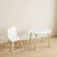 Ensemble de table et chaises pour enfants avec rangement, 3 pièces, blanc