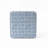 Pyp Square Storage Ottoman, 18 Inch Indigo Blue Print, Walnut Brown