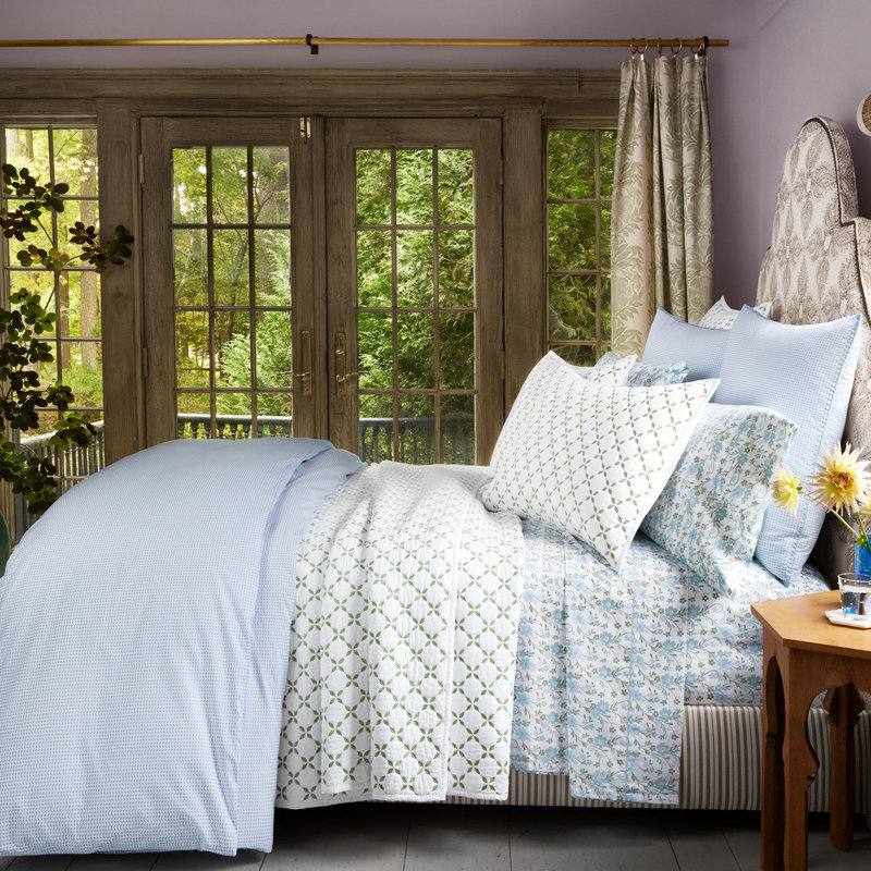 Cinde Light Indigo Duvet, Queen Duvet Cover