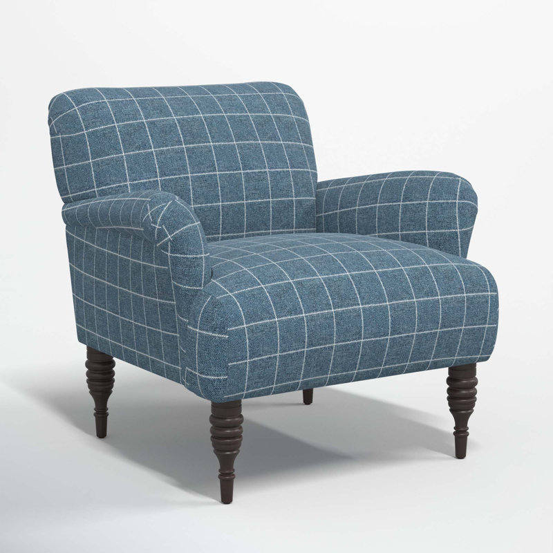 Allura 32'' Wide Cotton Armchair, Cafe Rainstorm