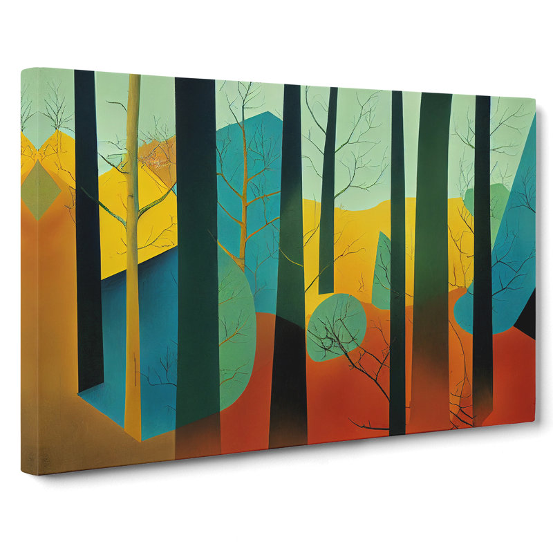 Soulful Abstract Forest - Wrapped Canvas, 35cm H x 50cm W x 3cm D