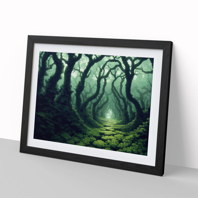 Alluring Forest - Single Picture Frame Painting, Black, 34cm H x 46cm W x 2cm D