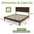 Solid Wood Platform Bed Frame, King Bed Frame With Headboard Included-119619087