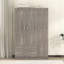 Armoire 3 portes avec 2 tiroirs, effet grain de bois pour un rangement amélioré et un attrait esthétique