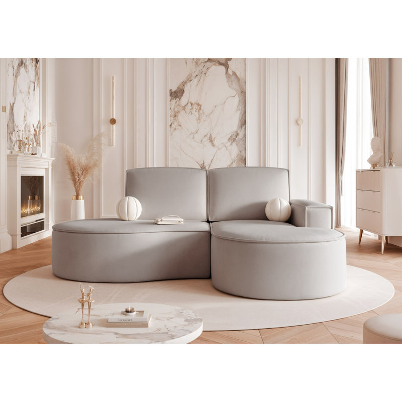 4 Seater Corner Sectional, Light Grey, Right Hand Facing