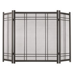 Mandu 3 Panel Steel Fireplace Screen