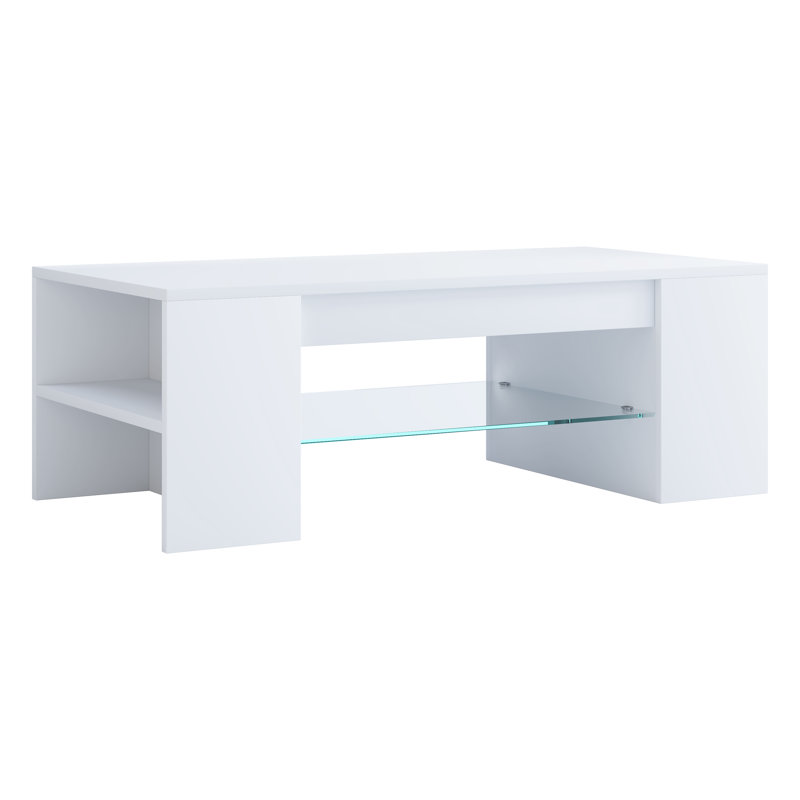 Cohette Coffee Table with Storage, White