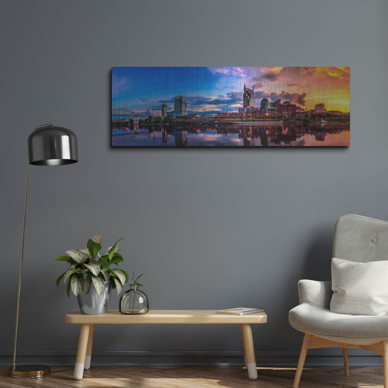 " Nashvile After The Storm " by Jonathan Ross, 16" H x 48" W