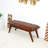 Cacy Genuine Leather Upholstered Bench