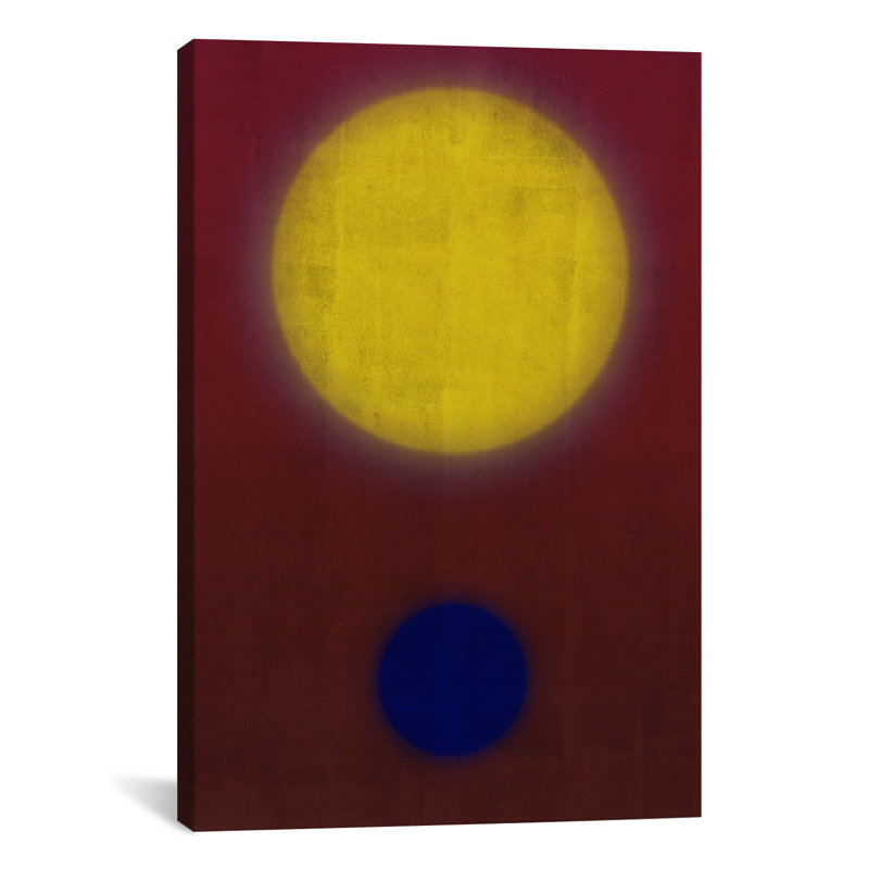 Albree Modern Earth and Sun, impression sur toile, H 26 po x l 18 po x P 1,5 po, Pas de tapis, Toile tendue