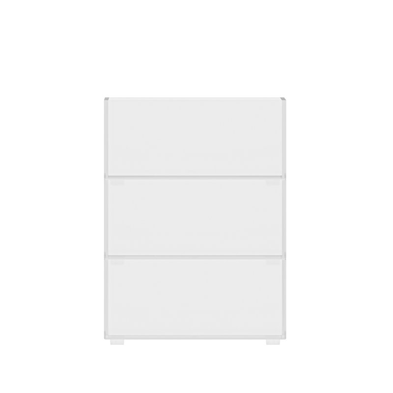 Clear Stack and Slide Plastic Desktop Organizer Tray, 3 Pack