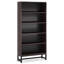 Organisateur de bibliothèque 70,87 "à 5 niveaux en bois de santal pour salon, bureau, chambre à coucher-1653498691