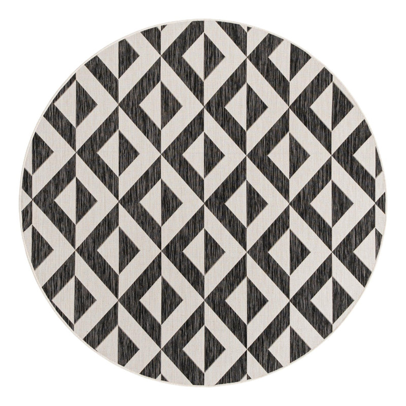Tapis intérieur / extérieur Jill Zarin Napa, Rond 6 pi 7 po